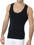 UnsichtBra T-Shirt Débardeur de Compression | sous-vêtement Amincissant | Homme (SW_7100)(L, Noir)