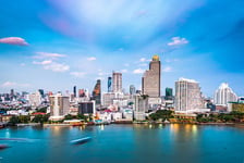 Bangkok Thailand Cityscape on the Chaophraya River