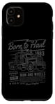 Coque pour iPhone 11 Born to Haul Semi-Truck Semi-remorque Driver Design