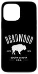 iPhone 13 Pro Max Deadwood South Dakota USA Bison Design Souvenir Case