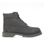 Timberland Boys Boy's 6 Inch Lace Up Waterproof Boots in Black - Grey - Size UK 1