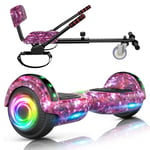 SISIGAD Hoverboards avec Hoverkart,Overboard avec Hoverkart pour Enfant, Hoverboards avec Musique bluetooth et Lumières LED