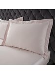 Catherine Lansfield Silky Soft Satin Oxford Pillowcase Pair - Blush