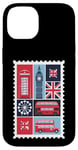 iPhone 14 London Stamp with Iconic Landmarks - London Souvenir Case