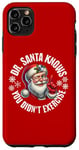 iPhone 11 Pro Max Funny Christmas Doctor Santa Knows You Didn't Exercise Case