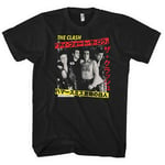 Official Black T Shirt The Clash Punk Japanese Poster 'Kanji' XL