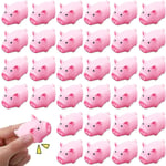 50 st. Gummipiggbadleksar i bulk Mini Pig Leksaker Rosa Piggbadkarleksaker Flytande Kvittrande Leksaker för Babyshower Halloween Julfest