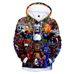 Five Nights At Freddy's 3D Digitaltryck Casual Hoodies Barn Unisex Fnaf Huva Pullover Tröja Jumper Toppar[HK] C 7-8 Years C