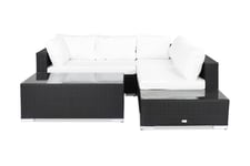 Loungegrupp Bahamas 4-sits Bord - Avslut Svart Loungeset & loungegrupp Vit,Svart Comfort Garden