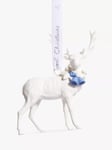 Wedgwood Porcelain Stag Christmas Tree Ornament, White/Blue