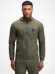 Zavetti Canada Dentero Woven Zip Hoodie - Green, Green, Size S, Men