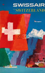 AIRLINES SWISSAIR  Rful-POSTER HQ 40x60cm d'une AFFICHE VINTAGE