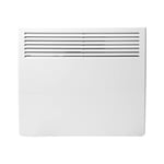 Devola DVNDM10 1000W Eco Electric Panel Heater with Adjustable Thermostat | Energy Efficient Technology, Lot 20 | Slimline Wall Mounted & Free Standing Plug in Low Energy Heaters with Timer | White