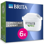 BRITA MAXTRA PRO Limescale Expert Water Filter Cartridge 6 Pack - Original BRITA Refill for Ultimate Appliance Protection, reducing impurities, Chlorine and Metals