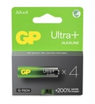 GP Ultra Plus Alkaline AA-batteri, 15AUP/LR6, 4-pack