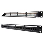 Nanocable 10.21.3124 - Panneau de Brassage de 24 Ports RJ45 Cat.6 UTP, Rack 19"