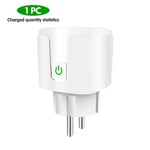 Tuya WiFi EU Plug,Smart Life,moniteur d'alimentation à distance,prise de courant,voix avec Alexa,Yandex,Alice,Google Home,20A - Type 1pcs WIFI 20A