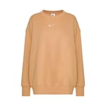 Nike DQ5733-225 W NSW PHNX FLC OS Crew Sweatshirt Femme Amber Brown/SAIL Taille S-S