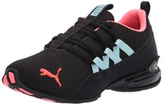 PUMA Women's Riaze Prowl Cross Trainer Running Shoe, Black-Ignite Pink-Aquamarine, 3 UK