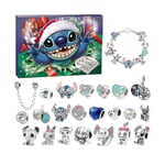 Anime Disney Lilo & Stitch Legering Charm Tillbehör Julkalender Armband Halsband Smycke DIY Smycken Nedräkningskalender-hk3  (FMY) B