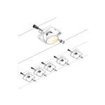 Spots sur câble tendu kit Mac 2 wire sans ampoules Paulmann Leds - Blanc dépoli - 5X10W - 230/12 v - Blanc