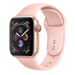 Bracelet en silicone haute qualité simple remplacement pour Apple Watch Series 5 / 4 40mm - Rose (Taille L)