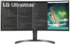 35" LG 35WN75CP-B, Curved IPS 3440x1440, 5 ms, 100Hz, HDR10, 1800R, höjdjusterbar, 2xHDMI/DP/USB-C 94W, högtalare, USB 3.2-hubb