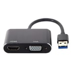 Câble Adaptateur Usb 3.0 Vers Hdmi Et Vga Hdtv Carte Graphique Externe Pour Ordinateur Portable Windows[VID063469]