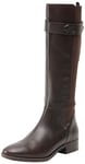 Geox D Felicity Knee high Boot, Coffee, 6 UK