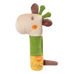 FEHN 059120 Hochet girafe pour hochet, couinement, sensation, jeu avec animal en tissu doux – Un fidèle compagnon pour les bébés et les tout-petits à partir de 0 mois