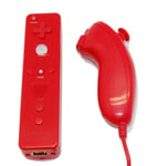 PACK WIIMOTE + NUNCHUCK * COMPATIBLE * [Wiimote + Nunchuck] RED