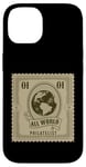 Coque pour iPhone 14 Collectionneurs de timbres amusants Philatélie All World pour homme