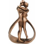 Statuette Couple S'embrasse en Résine 25×16.5cm,Cadeau de fin d'année, cadeau de noël, décoration minimaliste figurine homme femme pour chambre