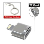 Elough-Adaptateur de lecteur de carte Micro SD TF pour iOS 12,système supérieur,lecteur de carte mémoire OTG pour iPhone 14,13 TF vers IOS,VopeC,Micro OTG - Type Silver TF to ios