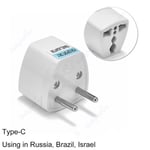 Adaptateur de prise universel multifonction KR,prise électrique de voyage,prise secteur,AU UK US vers EU,type E,F,France,Espagne - Type eu plug 4.0mm-5pcs