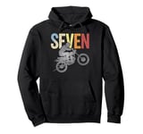 Motocross Seventh Birthday Boy Dirt Bike Racer 7 Year Old Pullover Hoodie