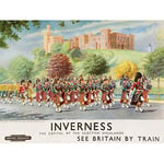 Wee Blue Coo Travel Inverness British Railways Scotland Highlanders Art Print Poster Wall Decor 12X16 Inch