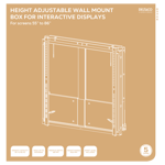 Deltaco OFFICE Manual Height-Adjustable Display Wall Mount 35 - 65kg