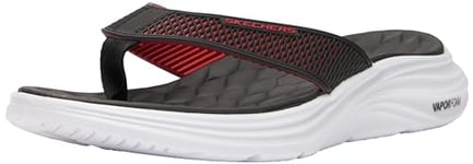 Skechers Homme Sport Mens Sandale en Mousse Vapeur, Bordure Rouge KPU Noire, 42 EU