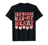 3rd Grade Has My Heart Third Grade Teacher Valentine's Day T-Shirt