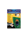 Fellowes A5 Glossy 100 Micron Laminating Pouch - 100 pack