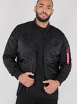 Alpha Industries Mens MA-1 VF NASA Bomber Jacket in Black - Size X-Large