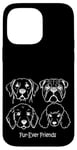 iPhone 14 Pro Max Dog Face Breeds Fur-Ever Friends Cute Puppy Pet Lover Case