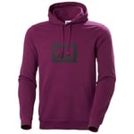 Helly Hansen Men's HH Box Hoodie Hooded Sweatshirt, 691 Dark Magenta, XL