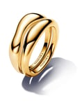 Pandora Essence Organically Shaped Stacking Rings 14k Gold-plated ring 163264C00-60