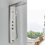 Thermostatic Shower Panel Column Tower- Waterfall, Rainfall Shower Message Jets