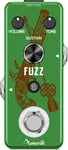 Fuzz Pedal Guitar Analog Fuzz Distortion Effects Pedals for Electric Guitar Classic Fuzz Pedal True Bypass and Rich Mini Size