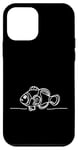 Coque pour iPhone 12 mini Line Art Poisson & Ichtyologiste Faux Percula Poisson Clown