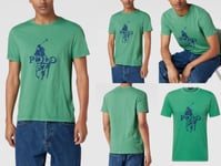 Polo Ralph Lauren Player 67 Print T-Shirt Shirt Custom Slim Fit Tee Pony M