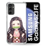 Cokitec Coque Renforcée pour Samsung Galaxy S23 FE Manga Demon Slayer Nezuko